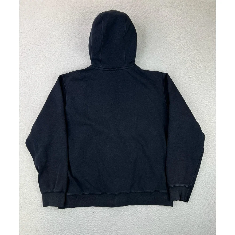 Nike Mens Club Fleece Full Zip Hoodie Black Swoosh Sweatshirt BV2455-010 L